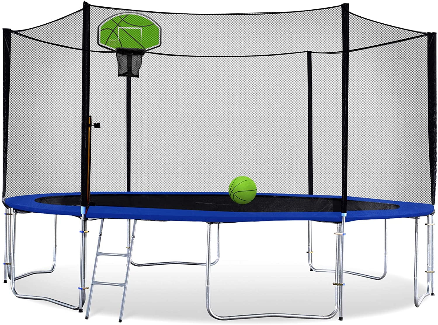 Exacme Backyard Trampoline with Basketball Hoop and Outer Enclosure ...