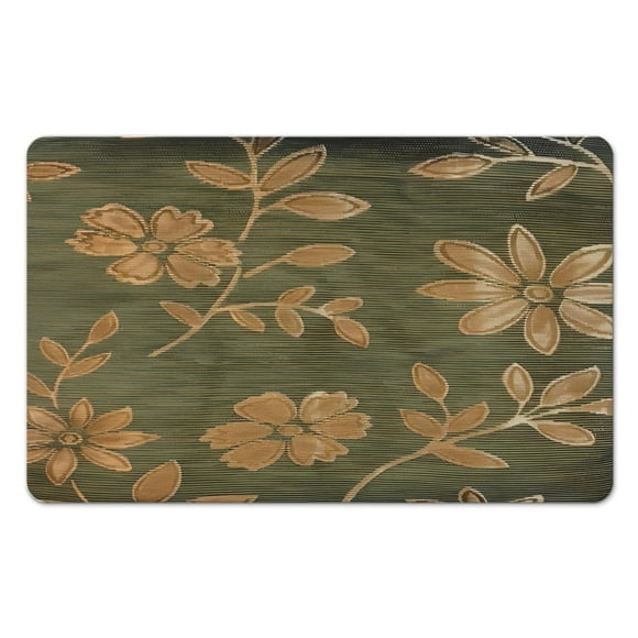 Tapis de Bain Feuille Verte Chic - 20x32 Pouces, Antidérapant, Absorbant, Lavable en Machine Microfibre - une Touche Bohème à Votre Salle de Bain