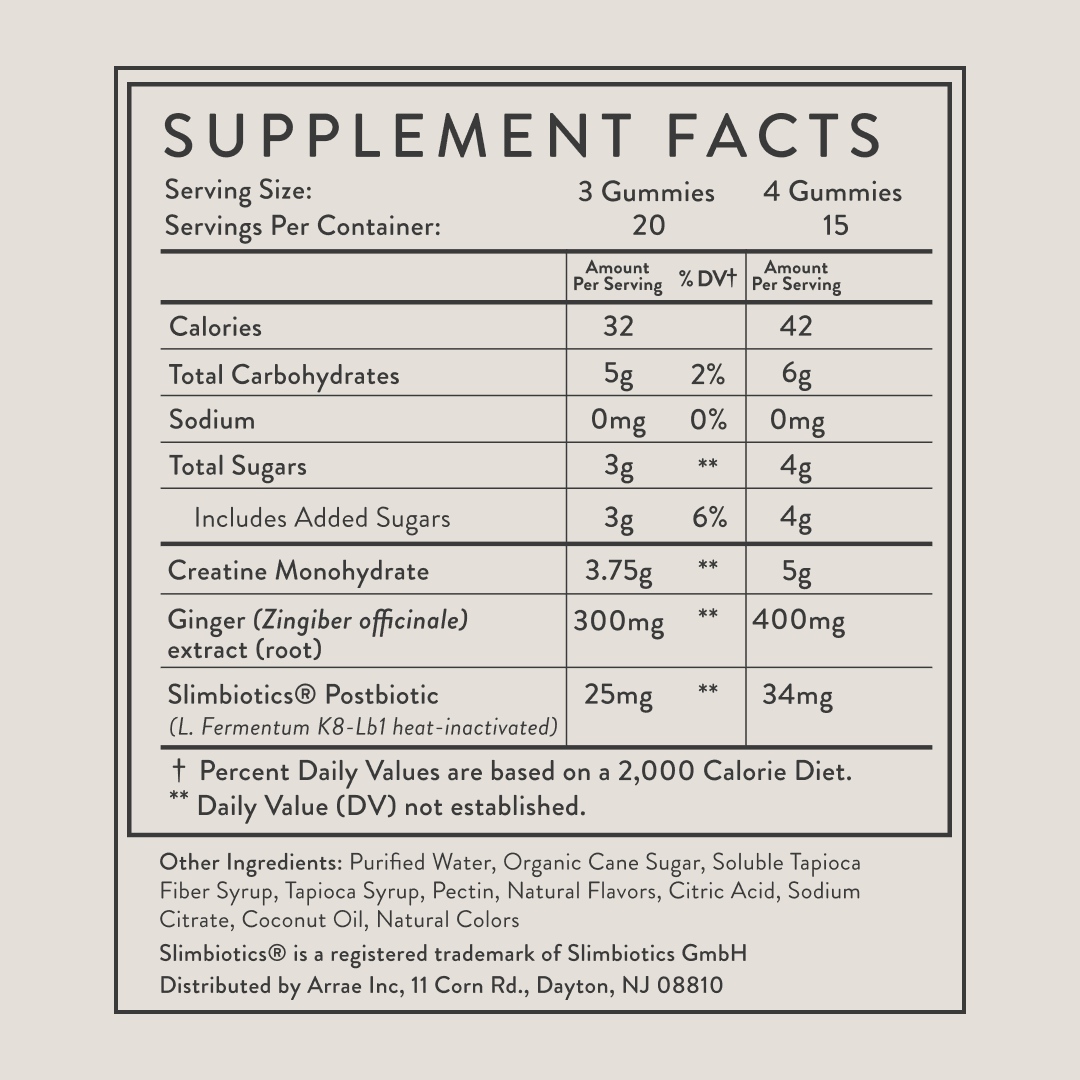 Arrae Tone, Creatine & Body Composition Gummies - 60 ct
