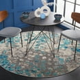 thumbnail image 3 of SAFAVIEH Monaco Driskoll Abstract Area Rug, Grey/Light Blue, 3' x 3' Round, 3 of 6