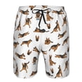 thumbnail image 3 of Balery German Shepherd Dog Traje de Baño Estilo Hawaiano para Hombre, Shorts de Secado Rápido con Bolsillos-Small, 3 of 6