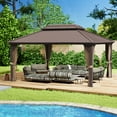 thumbnail image 2 of Kozyard Caesar 16' x 12' Metal Patio Hardtop Aluminum Outdoor Gazebo with Mosquito Netting and Privacy Sidewalls, 2 of 7