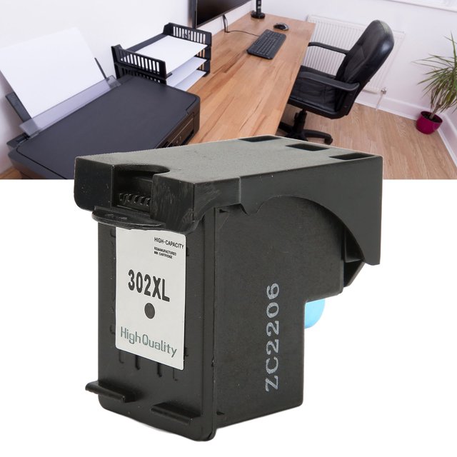 Cartouche d'Encre de Remplacement, Haute Densité Robuste Largement Compatible Premium ABS 302TG Cartouche d'Impression pour H 302XLBK