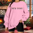 thumbnail image 2 of WILLBEST Sweat à Capuche pour Femmes, Imprimé Lettre de Noël, Col Rond, Manches Longues, Mignon, Ample, 6x, 2 of 5