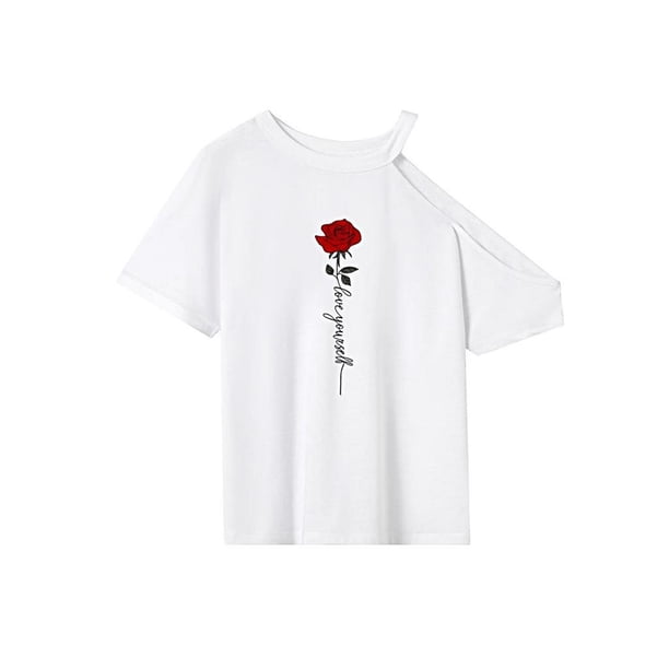 Camiseta para mujer con cuello redondo, trajes de recuerdo, camiseta de manga corta para el trabajo y los desplazamientos S