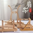 thumbnail image 4 of Hand Held Fan Holder Bamboo Chinese Hand Fan Stand Desktop Handheld Fan Rack, 4 of 5