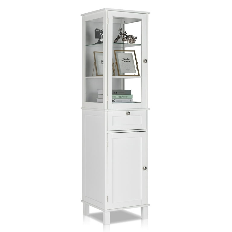 Ktaxon 63 Tall Bathroom Storage Cabinet, Freestanding Kitchen