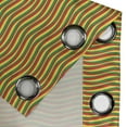 thumbnail image 4 of Ambesonne Rasta Grommet Curtain, Ethiopian Wavy Stripes, 50" x 96", Marigold Green and Red, 4 of 6