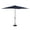 Navy Blue, variant on Island Umbrella Nassau 8' Navy Blue Solid Print Hexagon Market Patio Umbrella with LED Bulb Lights