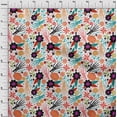 thumbnail image 3 of oneOone Polyester Lycra White Fabric Skull Sewing Craft Projects Fabric Prints By Yard 56 Inch Wide, 3 of 4