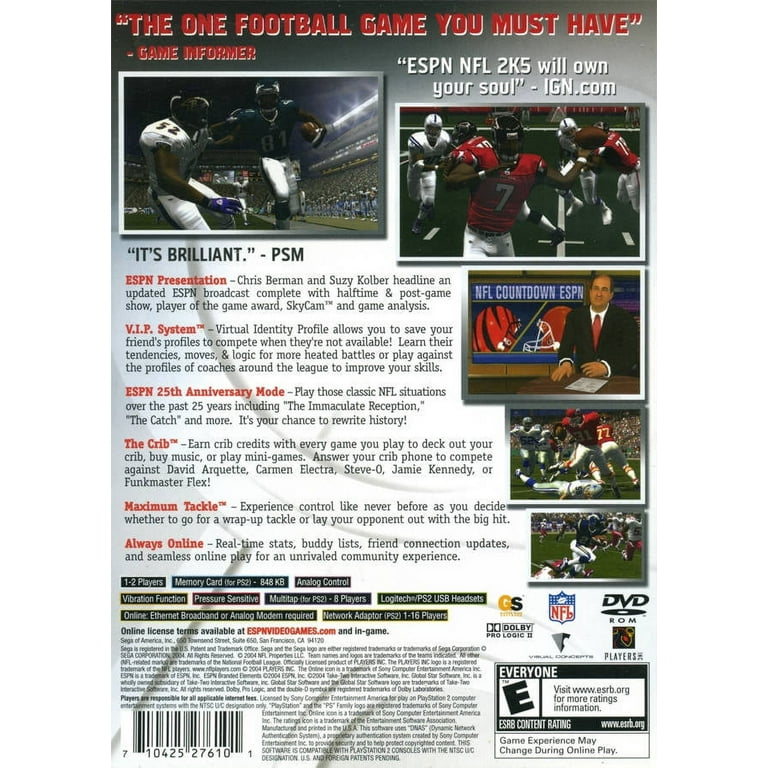 ESPN NFL 2K5 - PlayStation 2 (Limited)