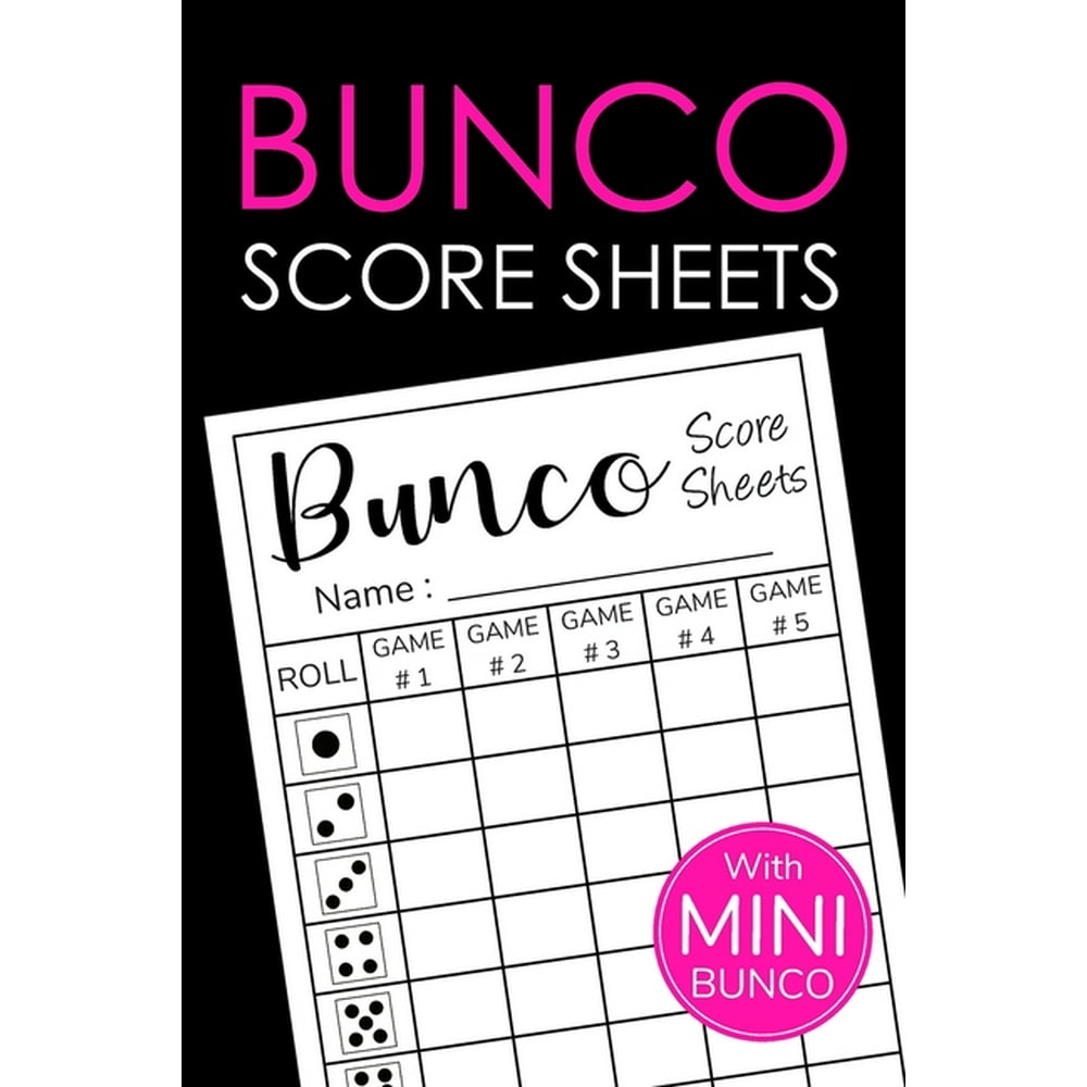 Bunco Score Sheets with Mini Bunco - Pads, Cards, Game Kit, Party ...