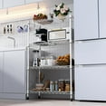 thumbnail image 5 of M MZG 4 Tier Wire Shelving,Adjustable Metal Shelves,13.7"D x 23.6"W x 53.4"H,for 1000 LBS Capacity,Kitchen Pantry Home,Chrome, 5 of 8