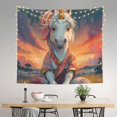 thumbnail image 2 of Sikiie Starry Sky Cute Horse tapestry wall hanging home decor for bedrooms, living rooms, dorms 60x51in, 2 of 6