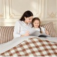 thumbnail image 4 of Manfei Minimalism Checkered Twin Comforter Sets,Geometric Check Bedding Set,Brown White,Light Gray Reversible,2pcs,1 Comforter and 1 Pillowcase,2pcs,1 Comforter and 1 Pillowcase, 4 of 7