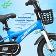 thumbnail image 3 of Ambifirner Kids BMX Bikes with Training Wheels, 12 inch Kids Bicycles Fits Height 33-43inch Boys Child with V-Brake, Coaster Brake Basket Levers & Front Rear Pedals,Blue, 3 of 8