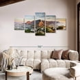 thumbnail image 2 of Elephant Stock Table Mountain Wall Art - Horizontal Multi Panel Canvas - Living Room Wall Decor - Places Multi Panel - Blue And Beige Decor - 92" x 42", 2 of 8