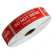 Hybsk 1x3 inch Handle with Care Do Not Bend Thank You Stickers Adhesive Label 500 Per Roll