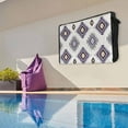 thumbnail image 6 of Outdoor TV Cover 80 to 85 Inches, Purple Grey Aztec Ethnic Southwestern Native Geometric Waterproof and Weatherproof TV Cover with Remote Control Pocket, Flat Screen TV Cover Protector for Outside TV, 6 of 6