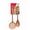 Pink, variant on 2PC Beechwood and Silicone Utensil Set, Large Skimmer, Large Spoon, Heat-Resistance Kitchen Utensils with Beechwood Handle