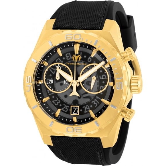 Technomarine TM-519008 Men's Reef Shark Black Strap Chrono Watch