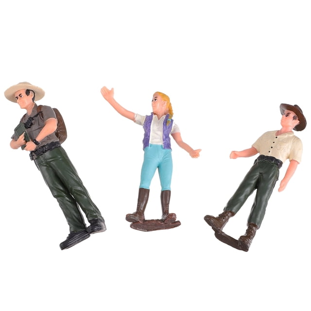 3 piezas de figuras de personas de pequeños agricultores realistas, figuras de personas de agricultores pintadas a mano, juguetes de personas, juego para niños, tolders