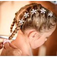 thumbnail image 4 of 10 clips de garra de pelo con perlas pequeñas con diseño de flores, accesorios decorativos para el cabello para mujeres y niñas, 4 of 5
