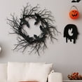 thumbnail image 4 of sruoe Halloween Decorations, Halloween Wreaths for Front Door, Artificial Wreaths, Indoor Outdoor Halloween Decor, Halloween Wreaths for Front Door, Halloween Simulation Bats Wreath, 4 of 5