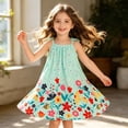 thumbnail image 3 of Letdown Toddler Girl Princess Dress Bow Tie Spaghetti Straps Smocked Summer Outfit Birthday Party A-Line Clothes, 3 of 8