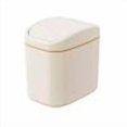 thumbnail image 6 of Rkxzt Small Desktop Trash Can Plastic Desktop Trash Can Small Wastebasket with Anti-Slip Base 6.5x6.3x4.4"White or Beige for Office Home Storage, 6 of 6