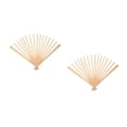 thumbnail image 4 of Masteelf 2pcs Blank Fan Bamboo Frame Making Material Handheld Fan DIY Frame Handcrafts Hand Fan Making Material Unfinished Vintage Fan Frame, 4 of 8
