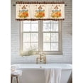 thumbnail image 6 of Thanksgiving Bogy Valances for Windows Farm Autumn Pumpkin Maple Leaf Harvest Kitchen Valance Curtain Rod Pocket Small Curtains for Cafe Bathroom Laundry Basement 60" x 18", 6 of 8