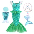 thumbnail image 1 of Girls Princess Mermaid Costume Cosplay Party Dress, 1 of 6