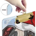 thumbnail image 4 of FMSHPON Christmas Bulldog Santa Claus Clipboard Hardboard Wood Nursing Clip Board and Pull for Standard A4 Letter 13x9 inches, 4 of 8