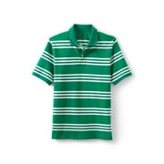 Lands' End Men's Short Sleeve Mesh Stripe Polo Shirt