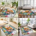 thumbnail image 4 of 4'x6' Area Rugs, Pig Cow Horse Indoor Outdoor Area Rug for Living Room Bedroom, Farmhouse Truck Farm Cabin Botanical Floral Washable Bathroom Rugs Kitchen Floor Carpet Mats Home Decor Aesthetic, 4 of 8