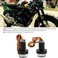 thumbnail image 1 of Qiilu Handlebar Light Grip, ABS DC12V Motorcycle LED Turn Signal Lamp Grip Bar End Plug Handlebar Light White + Yellow, 1 of 8