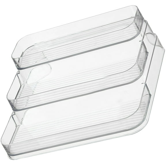 MLINS 3 Tier Spice Rack for Home Transparent Plastic Shelf seasoning organizer for kitchen and other