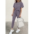 thumbnail image 3 of PRETTYGARDEN Women's Two Piece Lounge Sets Spring Summer Jogger Pants Vacation Outfits Travel Airplane Matching Clothes, 3 of 6