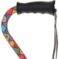 thumbnail image 2 of Royal RC Canes Vibrant Colorful Collage Comfort Grip Offset Walking Cane for Men and Women, Adjustable Lightweight Aluminum Walking Stick with Non-Slip Rubber Tip, Walking Canes for Seniors, 2 of 11