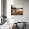 thumbnail image 3 of Nawypu Vintage Landscape Canvas Wall Art - Wildflower Field Landscape Oil Painting, Vintage Landscape Art Print, Country Field Wall Art Farmhouse Wall Decor for Bedroom Living Room Decor, Framed, 3 of 4