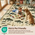 thumbnail image 4 of Design&I 6'x9' Washable Area Rug Fishing Bass Lure Vintage Lake Wildlife Cabin Motifs Border Trophy for Queen Size Bedroom, Under Bed, Sleek Flatweave Pet Friendly, 4 of 7