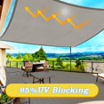 thumbnail image 3 of Shade Sail HappyTrends, 3 x 4 m, protección UV de alta resistencia, color gris, 3 of 7