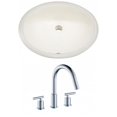 thumbnail image 1 of American Imaginations AI-22710 Évier Ovale de 19,75 Po en Biscuit - Chrome Hardware, 1 of 1