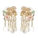 thumbnail image 1 of Pinza de Pelo de Flores Horquilla de Cabello con Cuentas Borlas de Perlas de dorado, 1 of 9