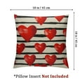 thumbnail image 4 of BANET Set of 2 Black Watercolor Stripes Red Love Hearts Decor Throw Pillows Spring Holiday Outdoor Cushion Cases for Couch Bed Decorations 12x12in, 4 of 7