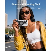 Fun Shot Magnetic Camera Grip for iPhone and Android Smartphone DSLR Style Shutter Handle Black