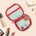 thumbnail image 5 of Unique Bargains 1 Pc Lightweight Storage Makeup Bag for Business Travel Flannel Fabric Green, 5 of 6