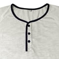 thumbnail image 6 of CHENHANN Shirt for Men Short Sleeve Button Down Crew Neck Henley Shirt Lightweight White T-Shirts with Button Mens Gym Shirts, 6 of 7