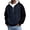 Navy, variant on Zvmxot Mens Thick Fleece Lined Hoodies Colorblock Quarter Zip Textured Drawstring Pullover Sweatshirts with Pocket Casual Hooded Sweatshirt